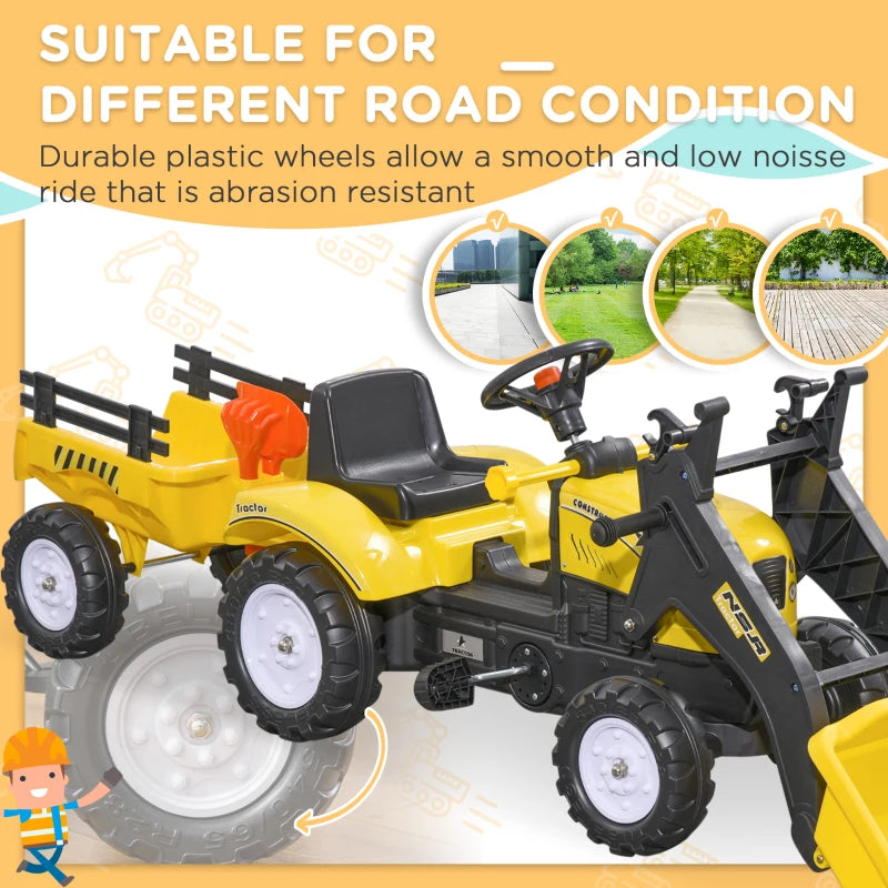 Kids Pedal Go Kart Excavator
