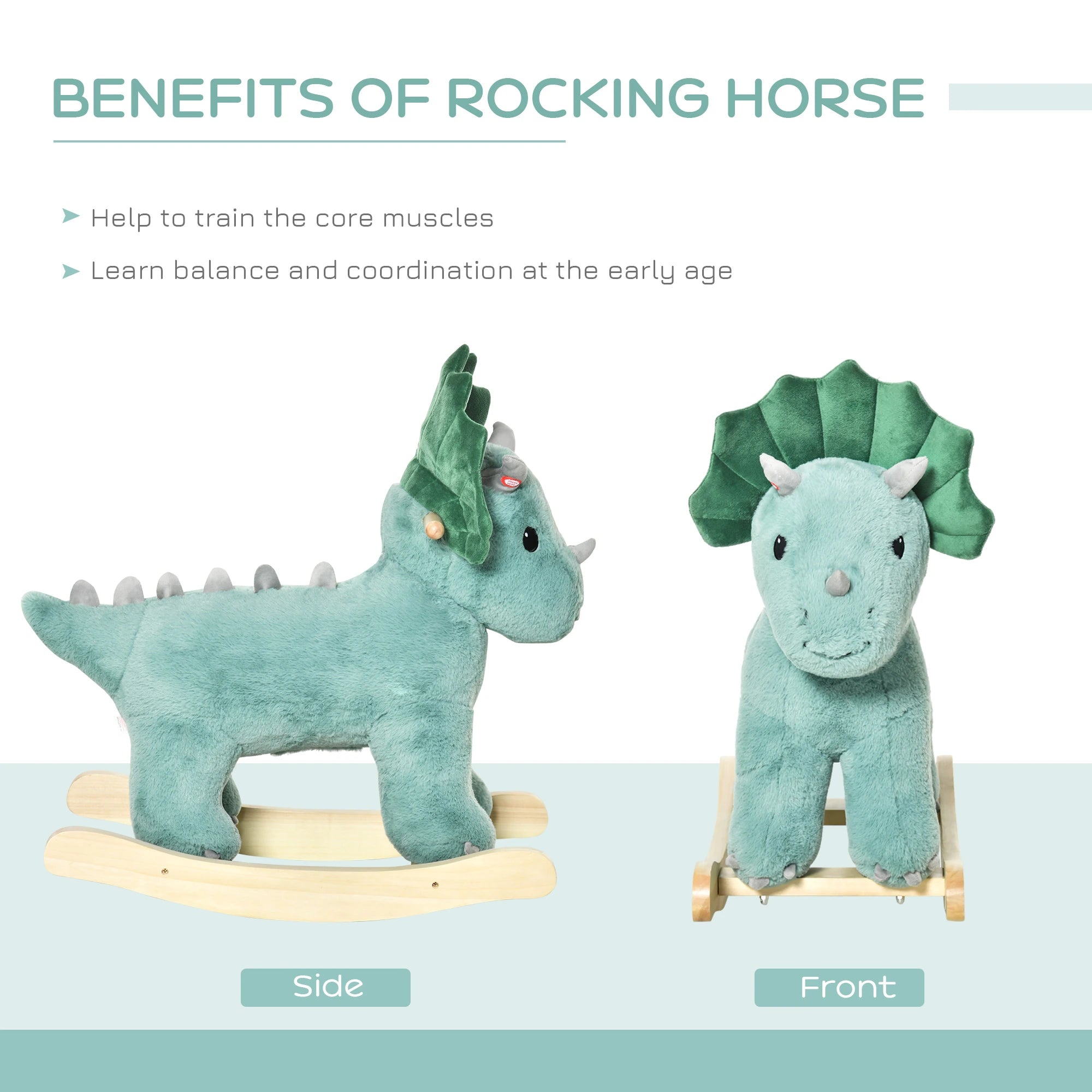 Kids Plush Ride-On Rocking Horse