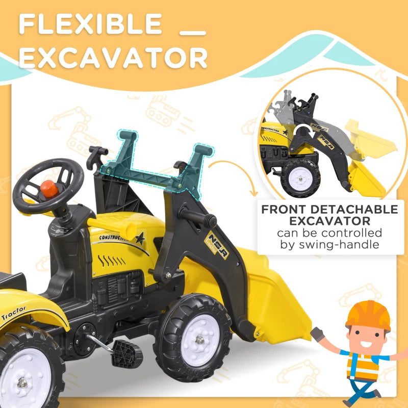 Kids Pedal Go Kart Excavator