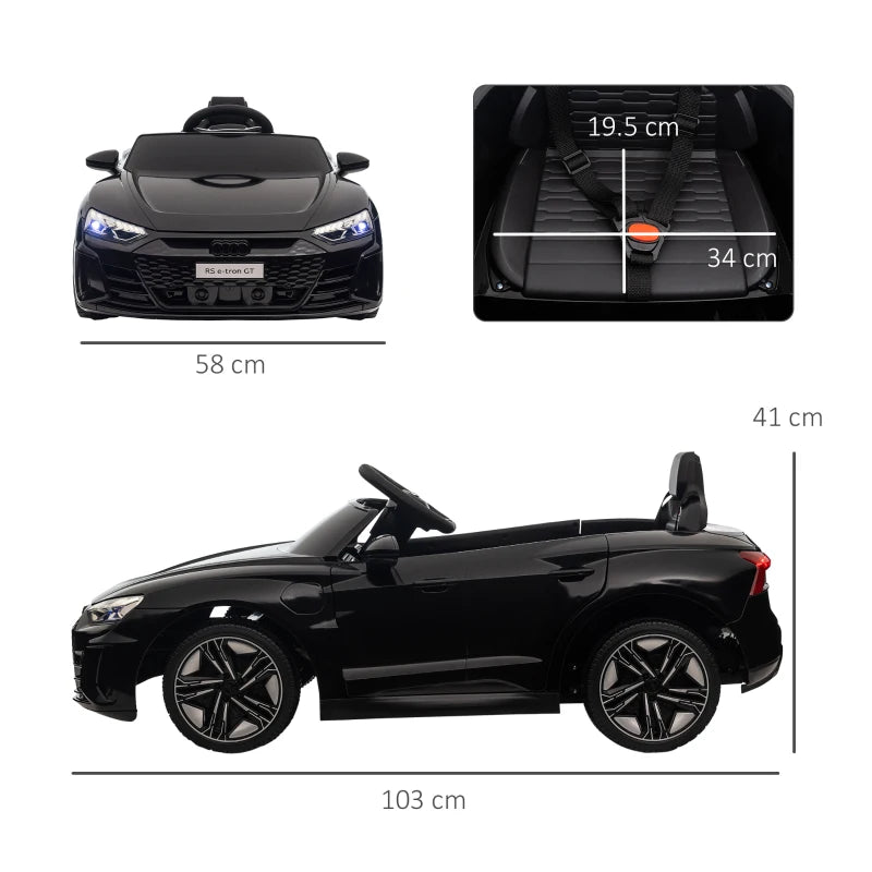 Audi 12V Kids Ride-On Car with Remote, Lights, Music