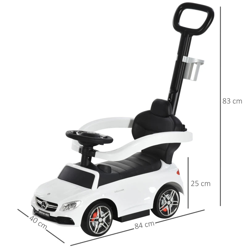Toddlers Push Along Car Licensed PP Mercedes-Benz Ride On Stroller Red