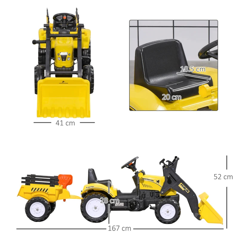 Kids Pedal Go Kart Excavator