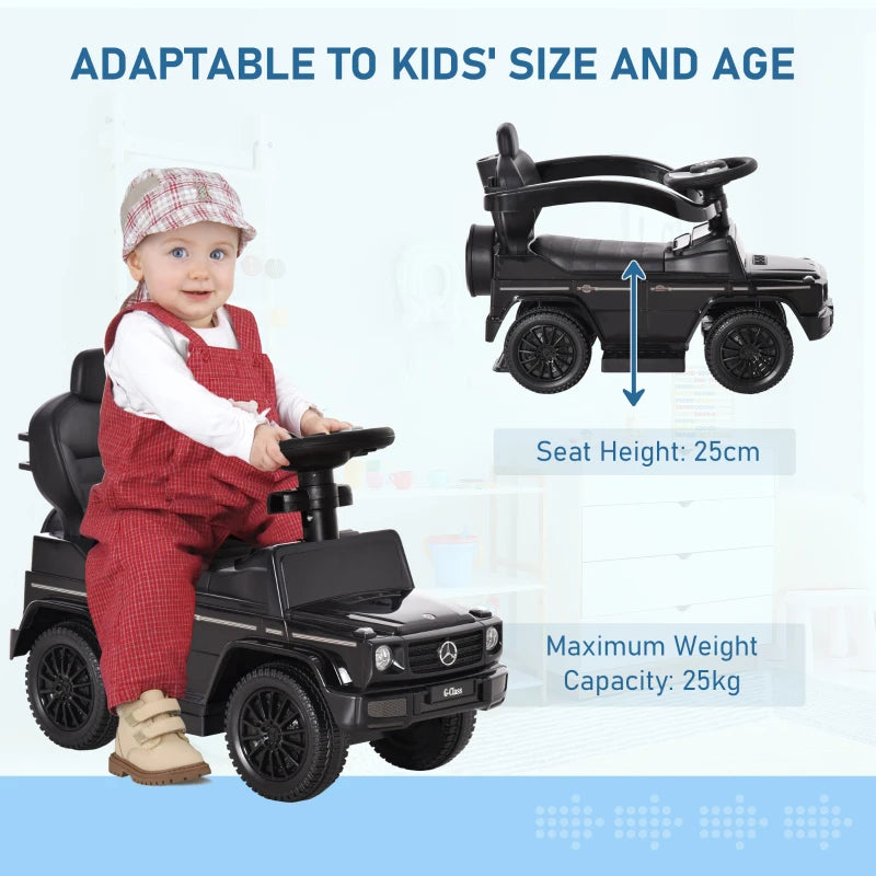 3-in-1 Kids Ride-On Push Car Walker with Horn & Steering
