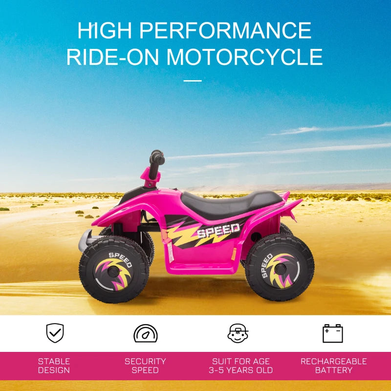 6V Electric Ride-On ATV Toy Quad: Forward/Reverse