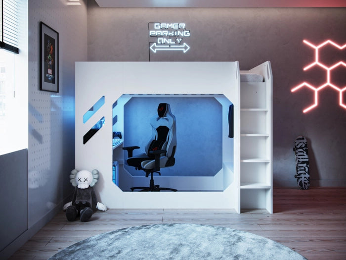 Recoil Shuttle LED Gaming High Sleeper Single 